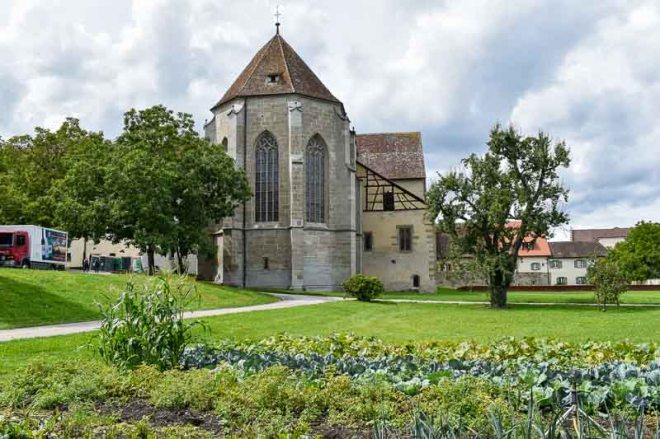 Klostergarten Reichenau mit Münster St. Maria und Markus